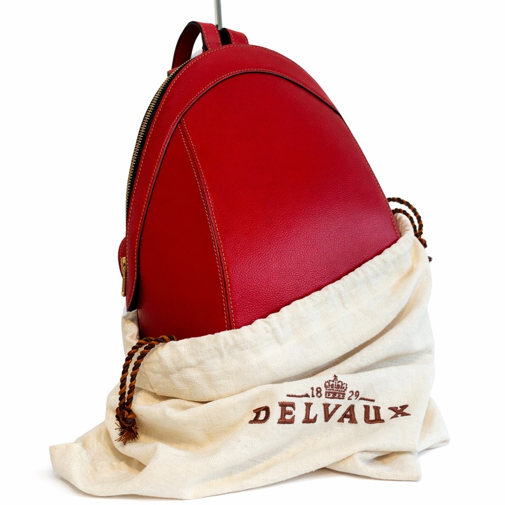 Delvaux • Amitie Red Leather Backpack, Excellent Condition - Picture 17 of 17